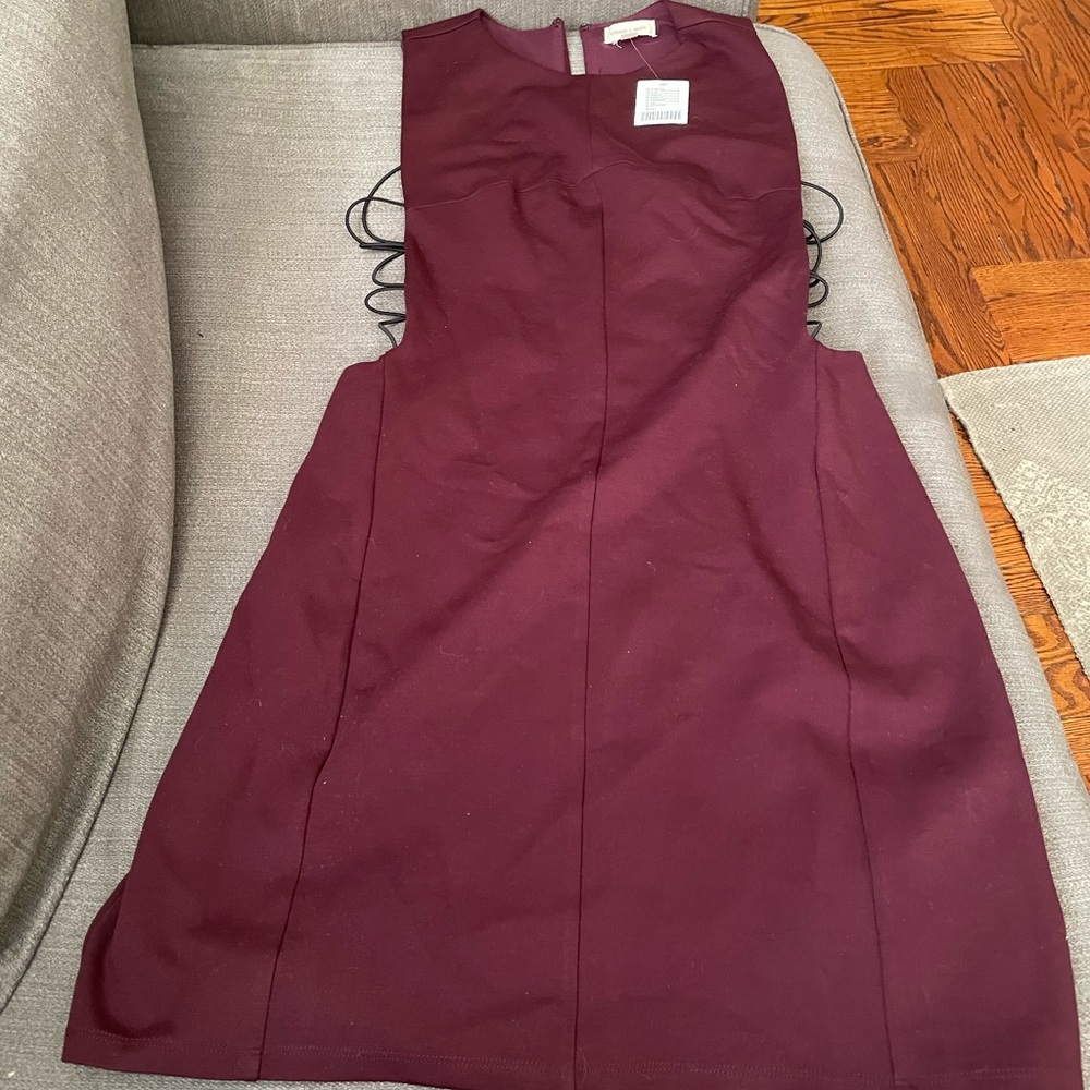 Plum colored dress with open sides